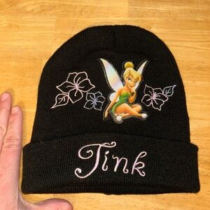 Disneys Tinkerbell fairies youth girls beanie hat embroidered flowers